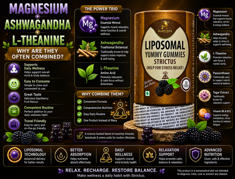 Magnesium, ashwagandha, and L-theanine gummies for daily wellness