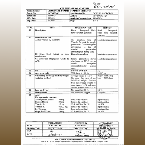 Avenzes Liposomal Yummy Gummies Strictus (Stress Buster)