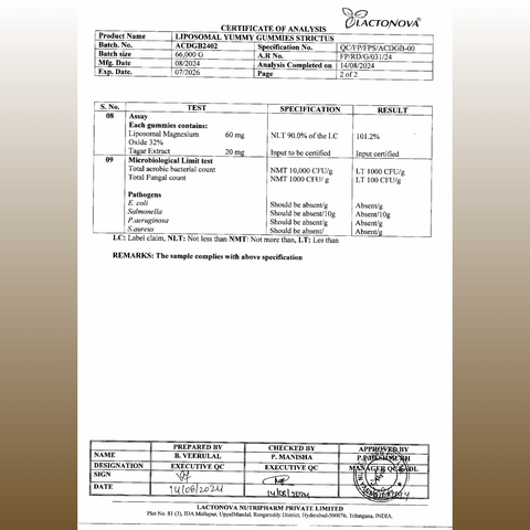 Avenzes Liposomal Yummy Gummies Strictus (Stress Buster)
