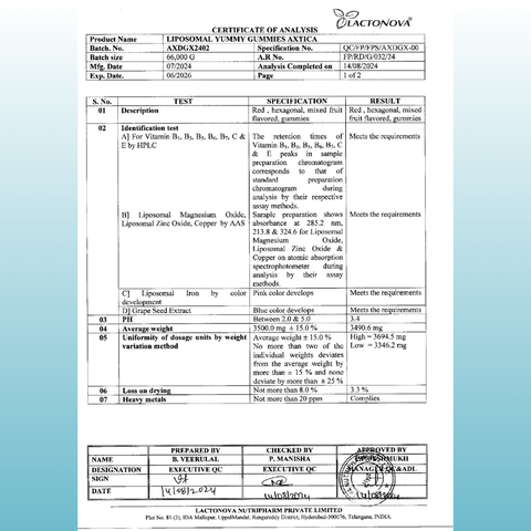 Avenzes Liposomal Yummy Gummies Axtika (Adults Multi-vitamin)