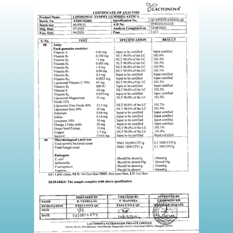 Avenzes Liposomal Yummy Gummies Axtika (Adults Multi-vitamin)