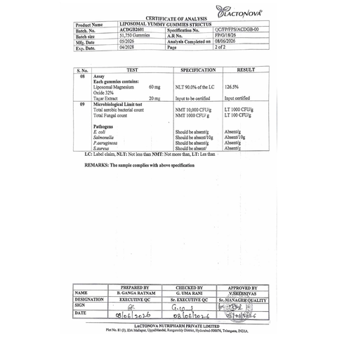 Analysis reports Strictus 2