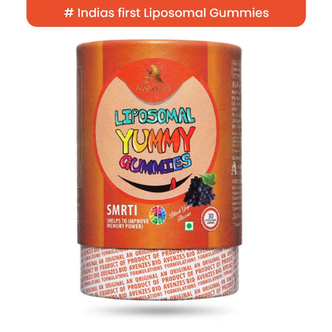 Avenzes Liposomal Yummy Gummies Axti-kid + SMRTI (Kids multi vitamins + Memory booster)